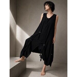 Vtg Lee Andersen Avant Garde Cocoon Dress Black L USA Lagenlook Gothic Artisan